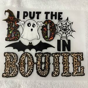 Gildan Halloween Graphic Tee - Black, White, Brown